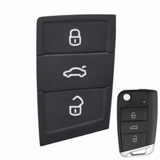 3 Button Replacement Remote Key Rubber Pad Fob Case Shell Skin