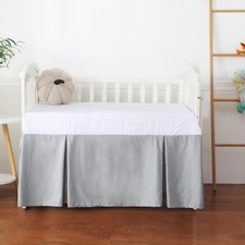 Crib Skirt Dust Ruffle, 100 Egyptian Cotton 400 Thread Count Soft Breathable...