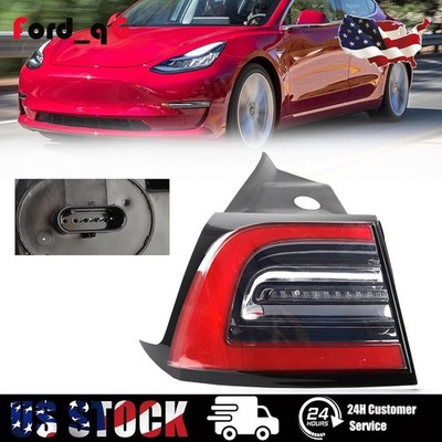 LED Outer Rear Tail Light Driver Left Side 3-Pins For 2017-2020 Tesla Model 3 Y