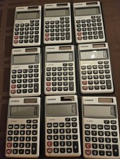 Casio SL-300SV 8-Digit Wallet Style Pocket Calculator Lot Of 9