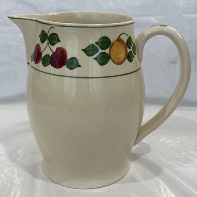 Adams Royal Elfenbein Tizian Ware großer Krug Obstmuster 1346B handbemalt Art Deco