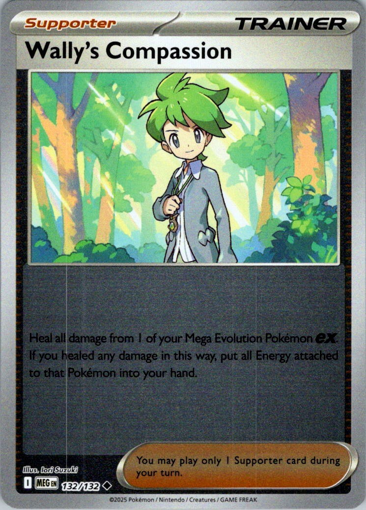 Wally's Compassion - Uncommon ME01: Mega Evolution 132/132 NM