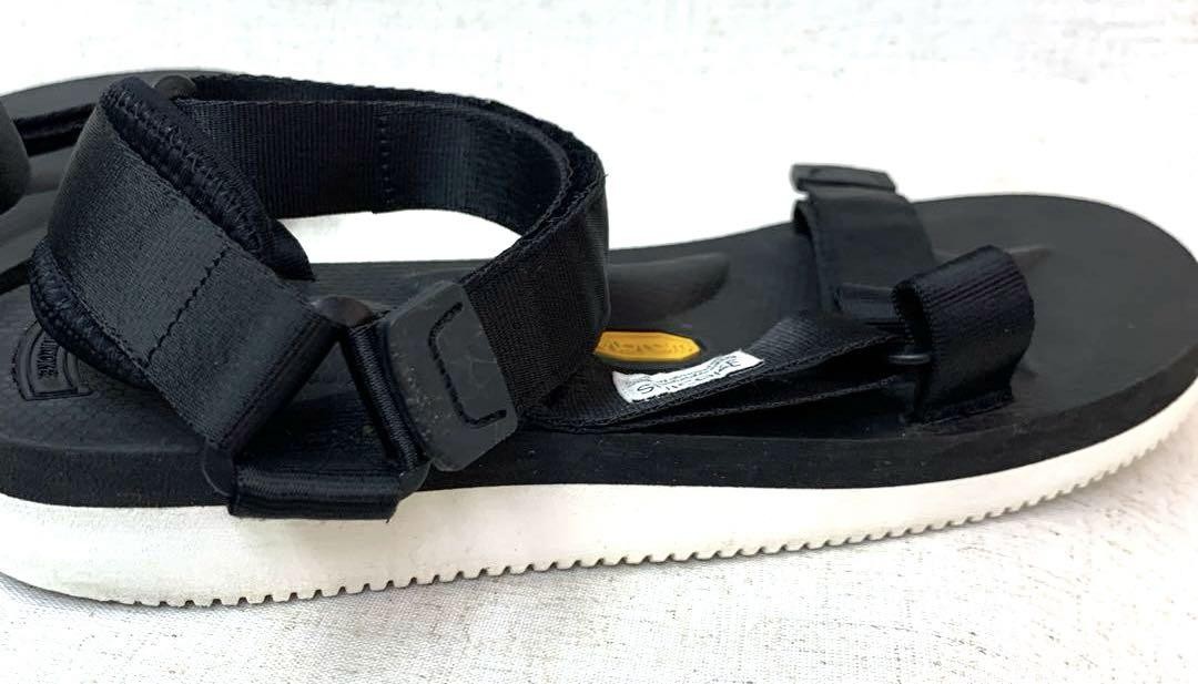 SAOLA Sandali sportivi uomo Suicoke suola Vibram 28 cm neri usati leggeri