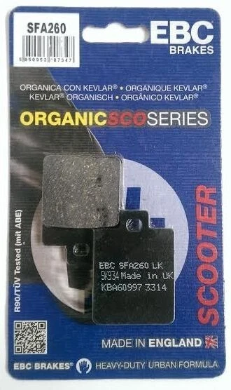 Plaquettes Frein Disque Arrière EBC Organic Pour GILERA DNA 50 2001-2006 - Photo 2/4