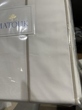 $425 Matouk Italia Nuovo con etichette King Foglio Piatto Ansonia 500TC Percalle Mandorla ULTIMO