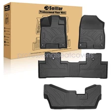 Floor Mats Liners For 2014-2020 Acura MDX TPE All Weather 3D Model Black 4PCS