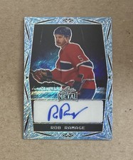 2024 Leaf Metal Hockey Rob Ramage Blue Autograph Card #’d 8/8