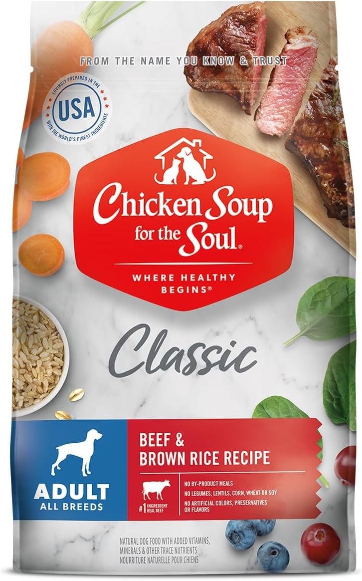 Chicken Soup for the Soul All Natural Premium Adult Dry Dog Food, Real Meat Firs