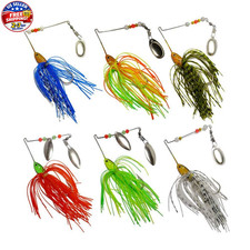 Spinner Baits 6 Pcs Spinner Baits for Bass Fishing Trout Salmon Hard Metal Spinn