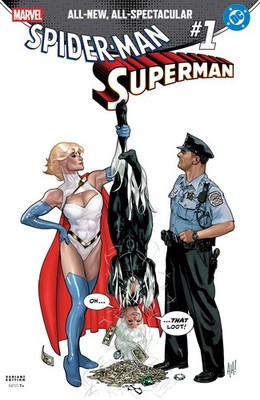 Marvel DC Spider-Man Superman #1  Adam Hughes Black Cat & Power Girl Variant NEW