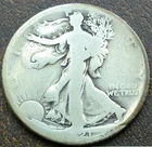 US 1921-S Walking Liberty Half Dollar  **