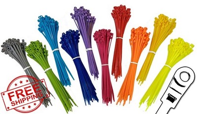 Electriduct 6'' Nylon Cable Ties 500 Pack Multicolored