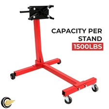1500 LB Engine Stand 360 Degree Head Motor Hoist Stand Mover Auto Repair Jack