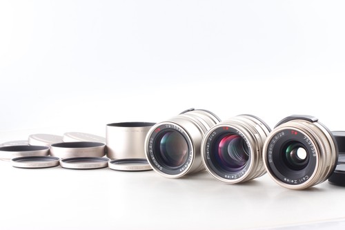 [Top MINT] Contax Carl Zeiss T* 28mm 45mm 90mm set for G1 G2 filters hoods JAPAN