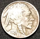 1915 P 5C INDIAN HEAD BUFFALO NICKEL EARLY US TYPE COIN DARK COLOR