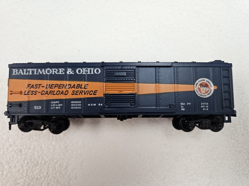 Gilbert / American Flyer HO # 513 Baltimore & Ohio Box Car EX+/LN