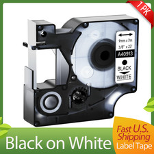1PK 9mm Black on White Tape For Dymo D1 40913 LabelManager 100 120P 150 160 200