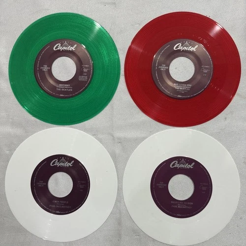 BEATLES / PAUL McCARTNEY - 45RPM  COLOR VINYL RECORDS - FOR JUKEBOXES ONLY MINT