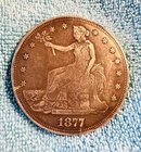 1877 S US Trade Dollar 420 Grams - 900 Silver - VG Condition Free Shipping