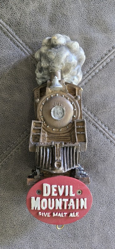 Devil Mountain Five Malt Ale 3D Train Tapper Handle Vintage Collectable 