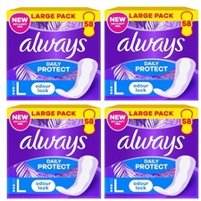 4X Always Dailies Large Panty Liners 58 Pack