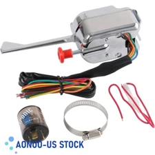 12V Universal Rat Hot Rod Turn Signal Switch With Flasher Chrome For FORD GM