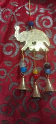 Decorative Brass Bells Elephant Hanging Decor Home Handicraft India - Image 1 of 4