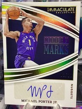 MICHAEL PORTER Jr. 2021-22 Immaculate MODERN MARKS  Autograph Gold /10