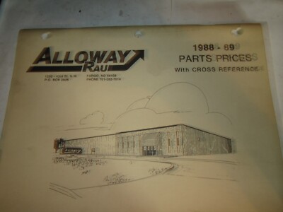 ALLOWAY RAU 1988 1989 PARTS PRICES WITH CROSS REFERENCE MANUAL | eBay