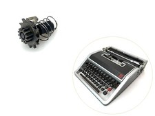 Ruota Elite Star per macchina da scrivere Olivetti Lettera 33 o DL parte vintage originale