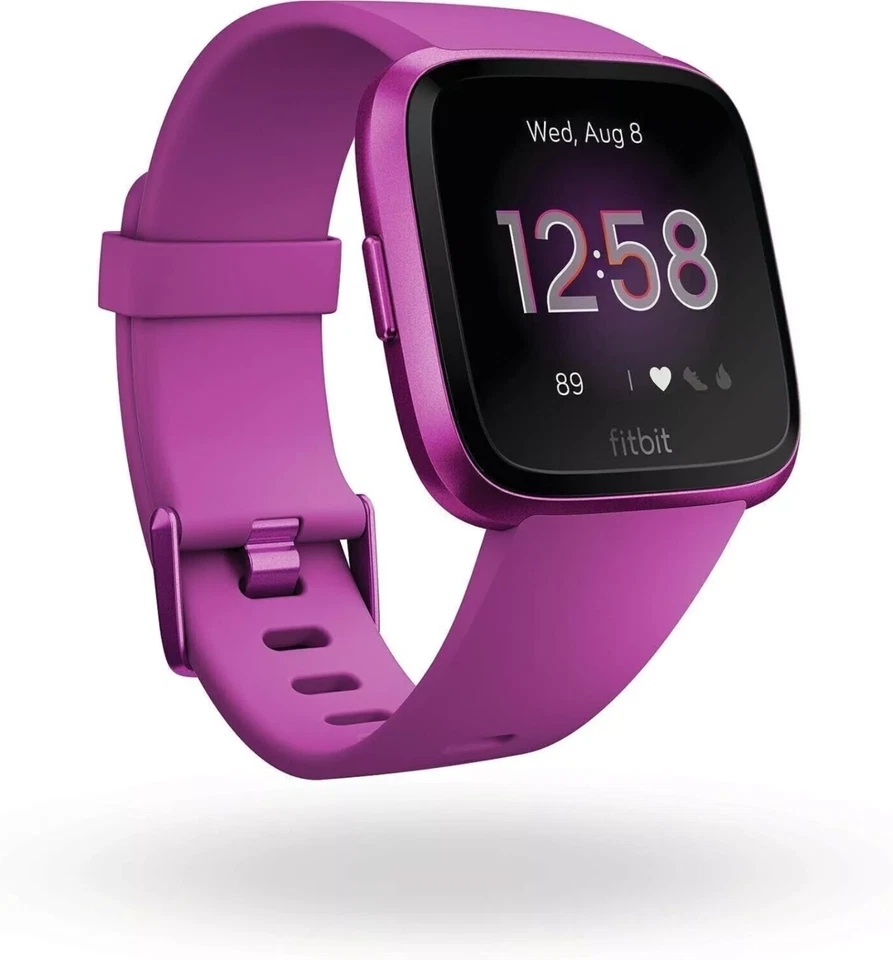 Fitbit Versa Lite Smart Watch Fitness Activity Trackers (S and L Bands) Mulberry - Image 4 of 4