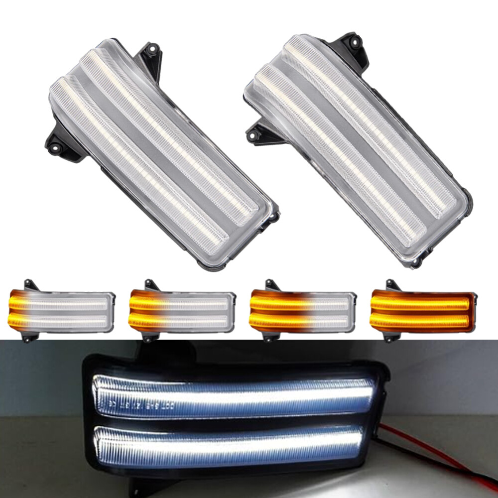 LED Side Tow Mirror Marker Lamp Turn Signal Lights For Chevy Silverado 2500 3500