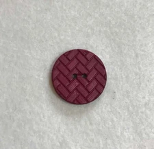 2 Burgundy Red Chevron Herringbone Plastic Buttons - Dill Buttons Brand 3 Sizes