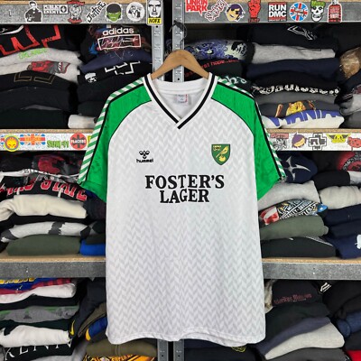 サッカーユニフォーム Norwich NORWICH CITY 1986 1987 AWAY FOOTBALL SHIRT SOCCER JERSEY HUMMEL