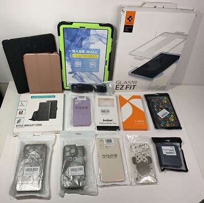 Lot of 14 Assorted Cases for Tablets and Phones!!! NIB For IPhone Samsung Google