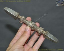 Tibet Tibetan silver Vajra Phurpa Dagger equipment FaQi amulet statue