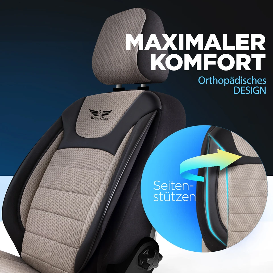 Car seat covers protective covers suitable for Subaru Justy beige black 922D43 - Image 3 of 4