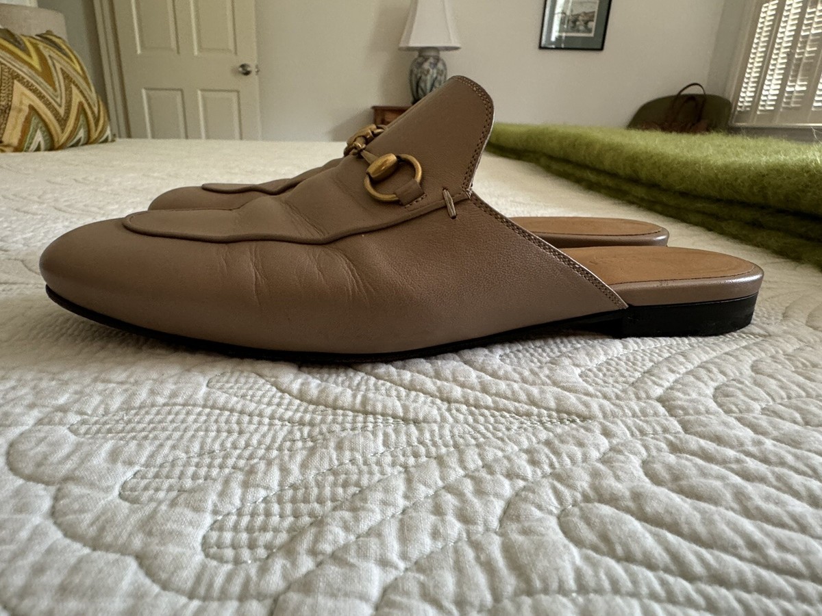 Gucci Princetown Mules Sz 40 in Mud Taupe Leather - EUC | eBay