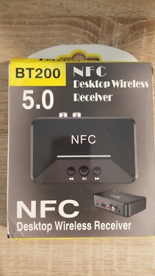 BT200 nfc desktop wireless receiver bluetooth Audio Music Receiver Jack Adapter 