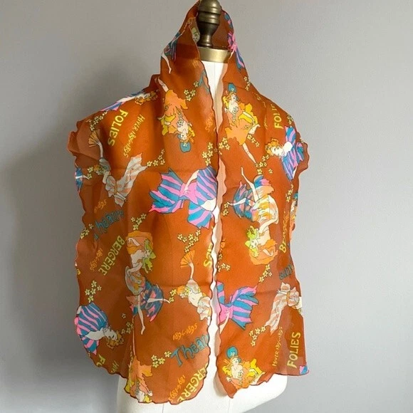 Bufanda larga de gasa vintage francesa Cancan Art Deco para niñas Foto 4 de 4