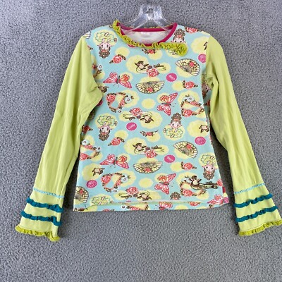 Oilily Shirt Youth L Multicolor No Size Tag Check Measurements Boho Creative