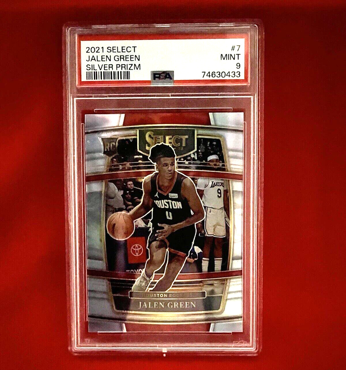 Jalen Green 2021 Panini Select Silver Prizm Concourse Rookie Card #7 PSA 9 Mint