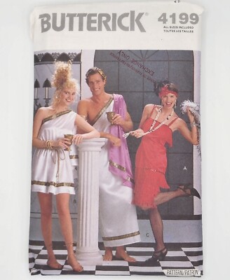 Butterick Office | Vtg 80 Butterick 4199 Toga Flapper Costume Sewing Pattern S-L Uncut | Color: Red | Size: S-L | Jwinks12'S Closet