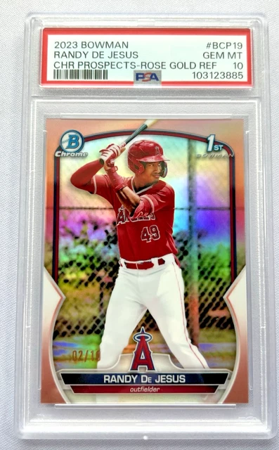 2023 Bowman - Chrome 1st - Rose Gold /10 #BCP-19 Randy De Jesus PSA 10 Gem Mint