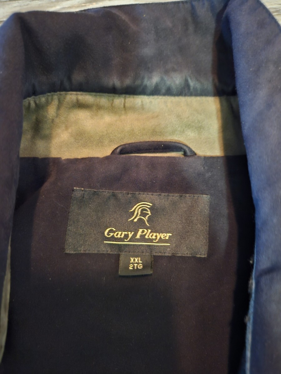 Gary Player ゴルフ　フェイクスエード　古着　ジャケット Gary Player Jacket Mens XXL Faux Suede Black Full Zip Point