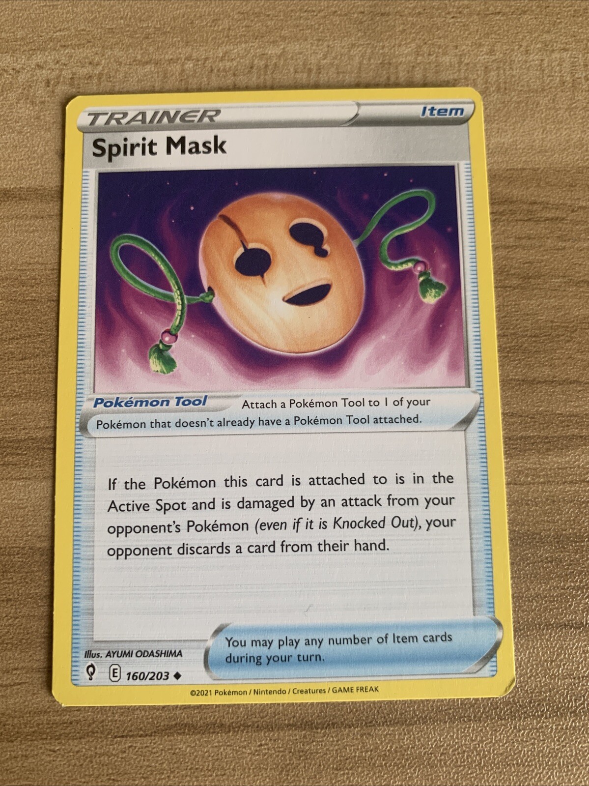 Pokemon Card 2021- Spirit Mask #160/203 UNCOMMON