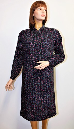CHRISTIAN DIOR BOUTIQUE Vintage 80s Long Sleeves Dress 44FR 12US Made in France - Picture 6 of 10