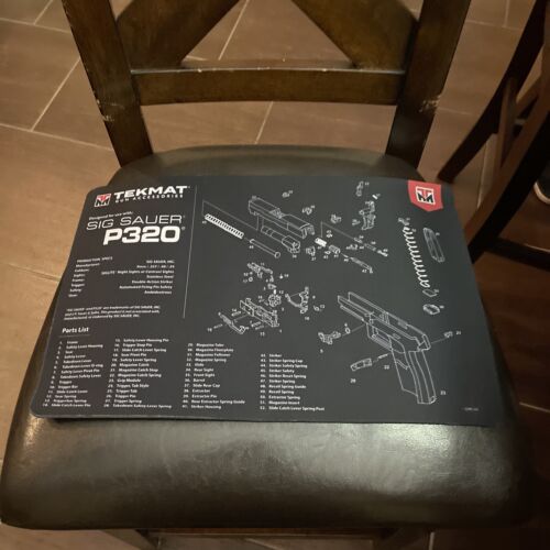 TekMat Sig P320 Pistol Mat 11"x17" Black TEK-17-SIGP320