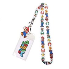 New  Sealed Bioworld Official Nintendo Super Mario Lanyard ID Badge Holder