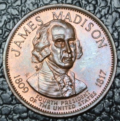 1809 1817 James Madison Medal Fourth President Of Usa Nice Ebay